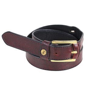 VTG Goldpfeil BROWN GENUINE LEATHER 7/8"Wd CASUAL DRESS MEN'S BELT Sz 38/95 (D95